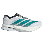 adidas Adizero Boston 13 White Pure Teal side profile