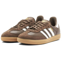 Adidas Samba OG Low - Top Leather Sneakers – White & Gum - Cloud Tread
