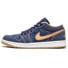 Air Jordan 1 Low SE Denim Shoes – Casual Lifestyle Sneakers for Men - Cloud Tread