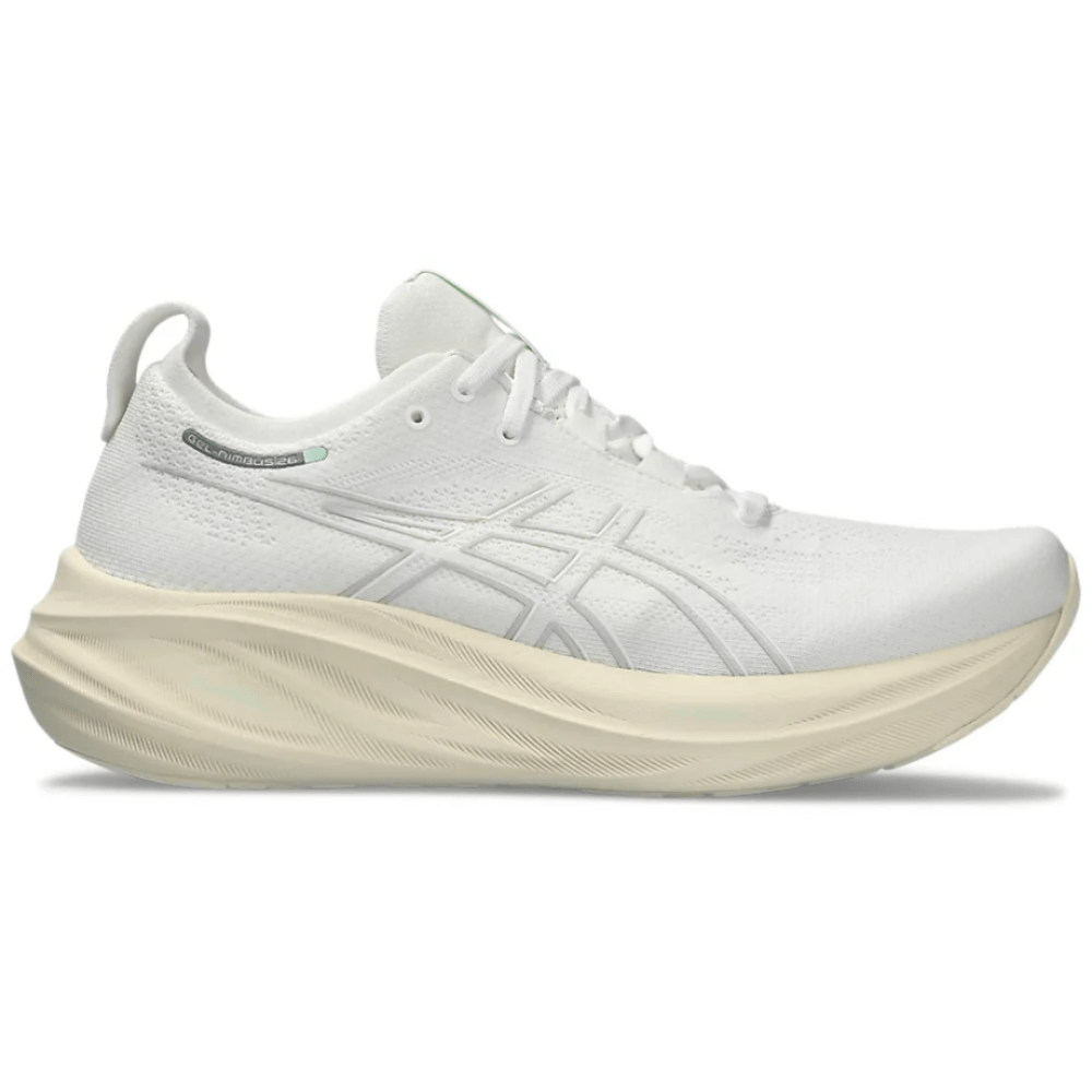 Asics Gel Nimbus 26 'White Off White' - Cloud Treadasics gel nimbus 26 dubai uaeasics gel nimbus off white dubai