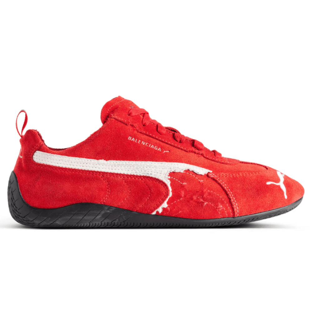 Balenciaga x Puma Speedcat Suede 'Red White' - Cloud Treadbalenciaga puma speedcat red whitebalenciaga sneakers dubai