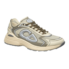 Dior B30 Countdown Tech Sneaker "Beige and Brown" upper detail