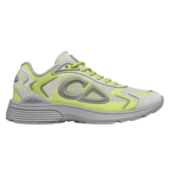Dior B30 Countdown Tech Sneaker "Gray and Green" side profile