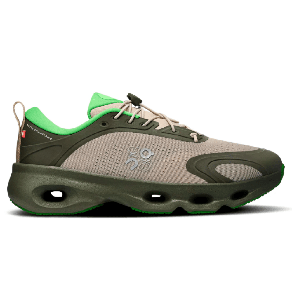Loewe x On Running Cloudsolo Khaki Green Sand side profile