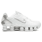 Side view of Nike Shox TL "White" sneaker showing full-length Shox columns