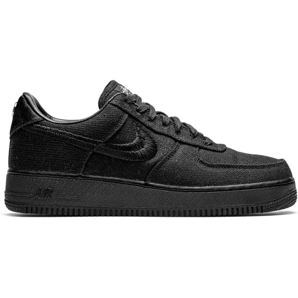 Nike x Stussy Air Force 1 Low sneakers Black side view