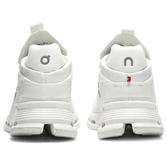 On Cloudnova – White - On - White Sneakers with Cushioned Heel & Flex - Cloud Tread