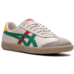 Onitsuka Tiger Tokuten – Cream White Sneakers with Green & Red Detailing - Cloud Tread