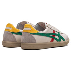 Onitsuka Tiger Tokuten – Cream White Sneakers with Green & Red Detailing - Cloud Tread