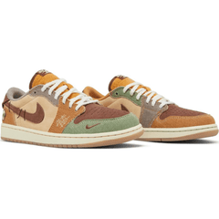 Zion Williamson x Air Jordan 1 Retro Low OG Voodoo close-up detail