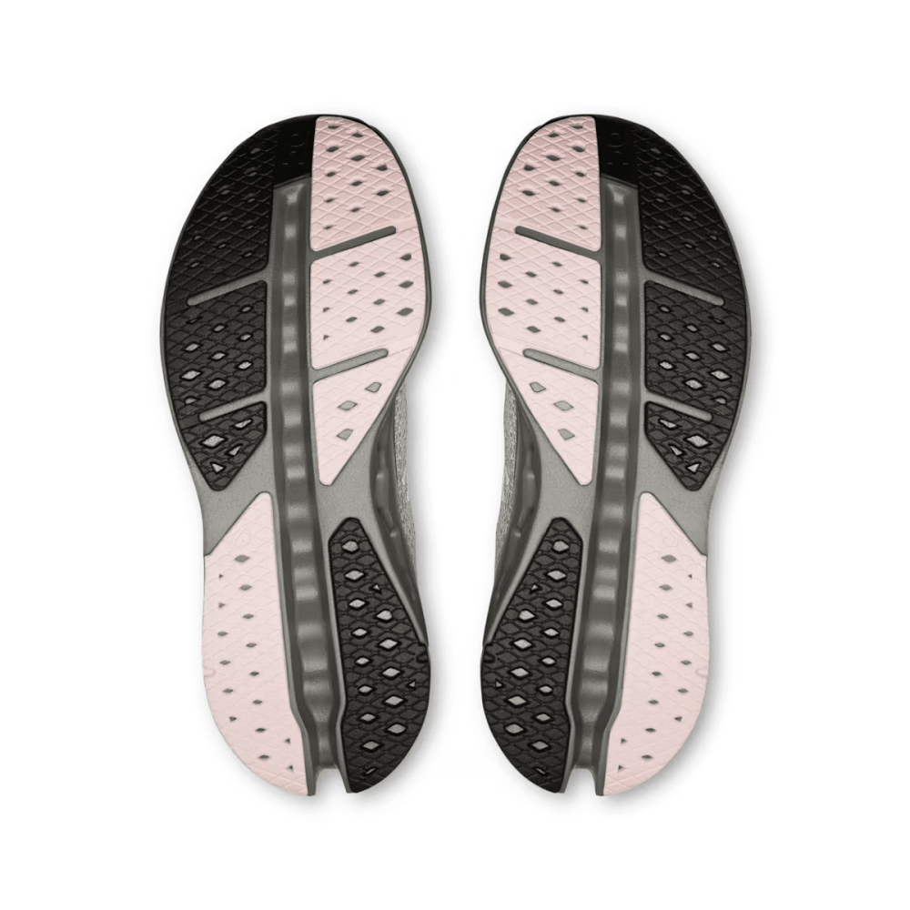 On Cloudsurfer Max Alloy Asphalt heel view