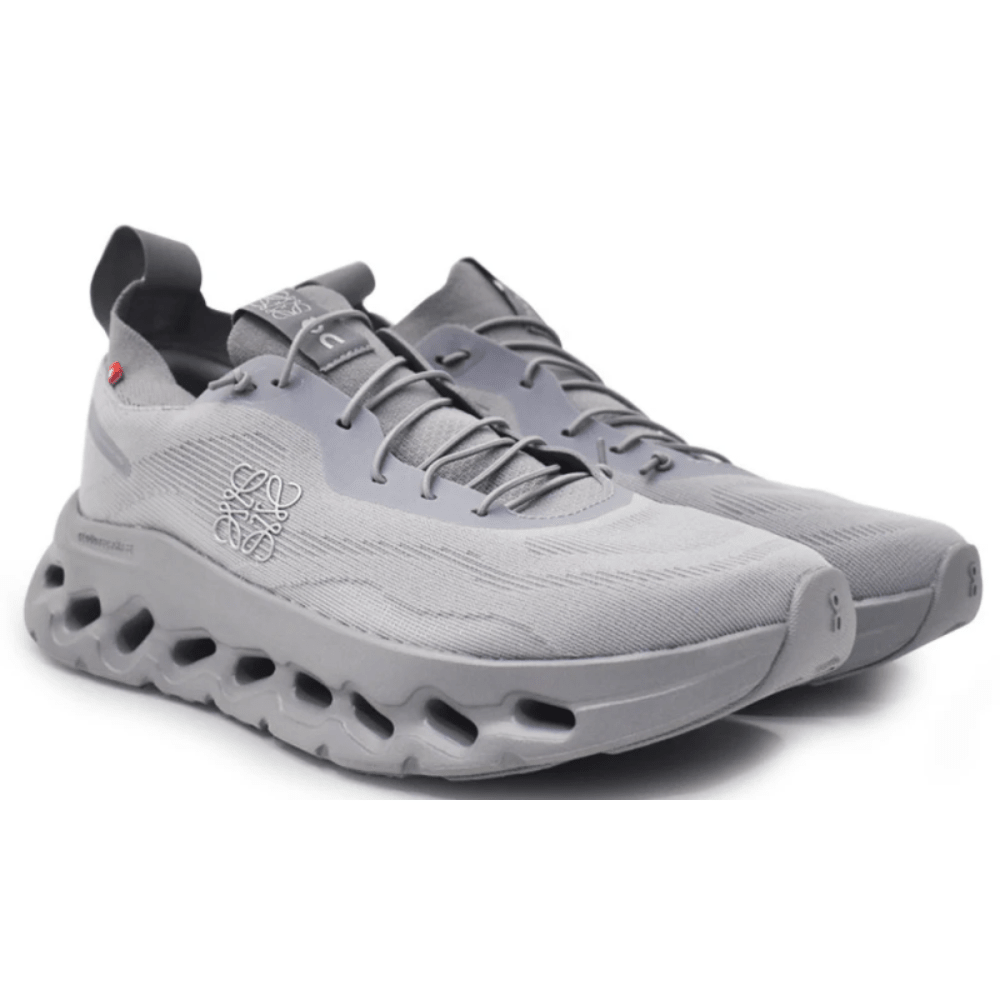 Loewe x On Running Cloudtilt Grey on feet Dubai