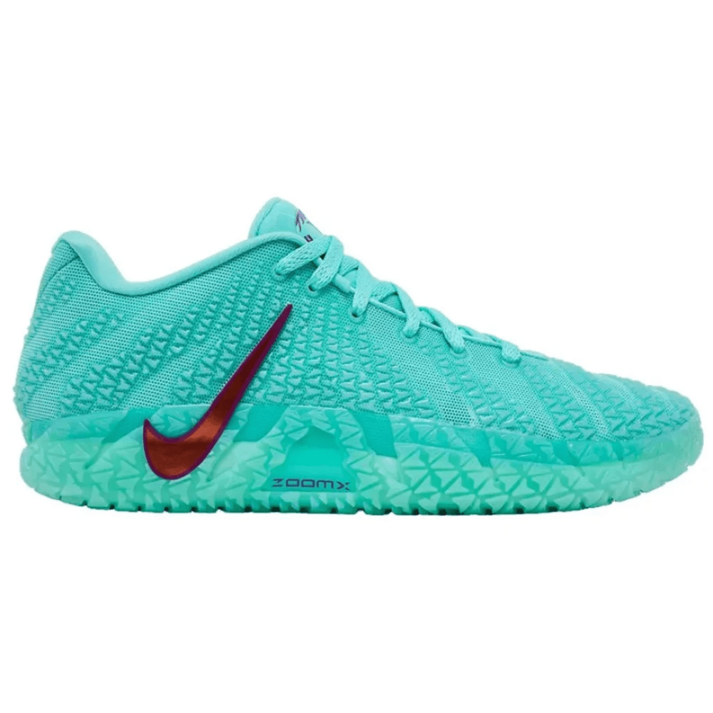 Lateral side of Nike Ja 3 Twelve Time in Bleached Turquoise
