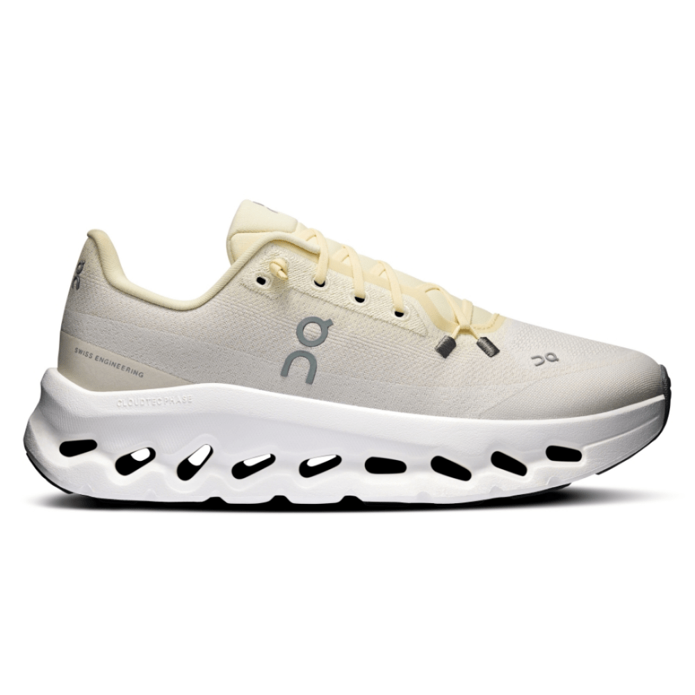 Side profile of On Cloudtilt Castor Pearl lifestyle shoes