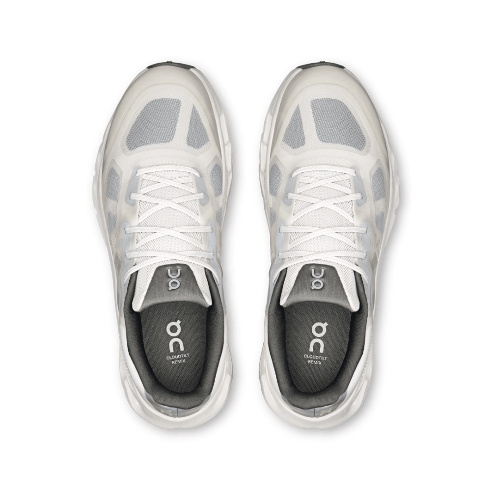 Top view of On Cloudtilt Remix Alloy Ivory men’s shoes