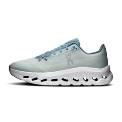 Front view of blue and white On Cloudtilt shoes
