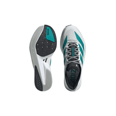adidas Adizero Boston 13 White Pure Teal heel view