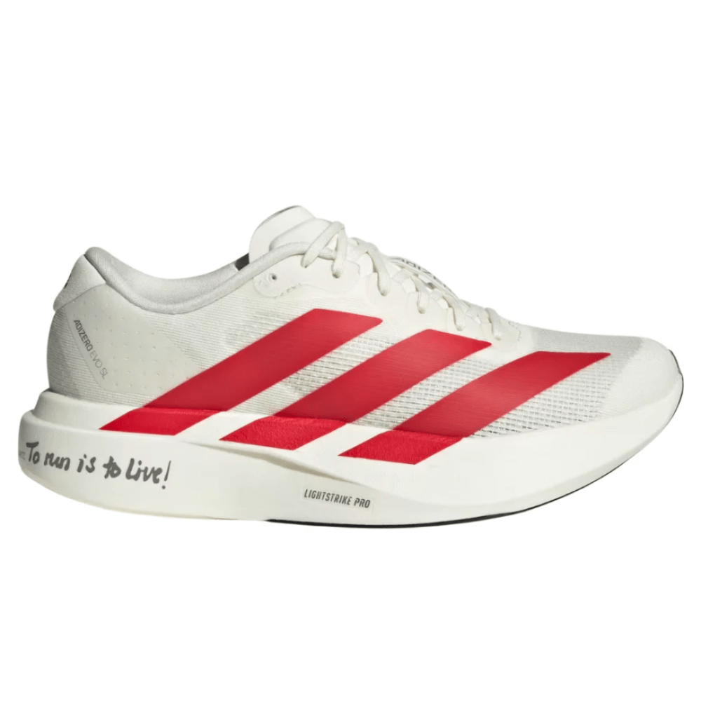 Adidas AdiZero EVO SL "Off White / Better Scarlet / Core Black" - Cloud Treadadidas adizero evo sl dubaiadidas adizero evo sl off white better scarlet core black dubai