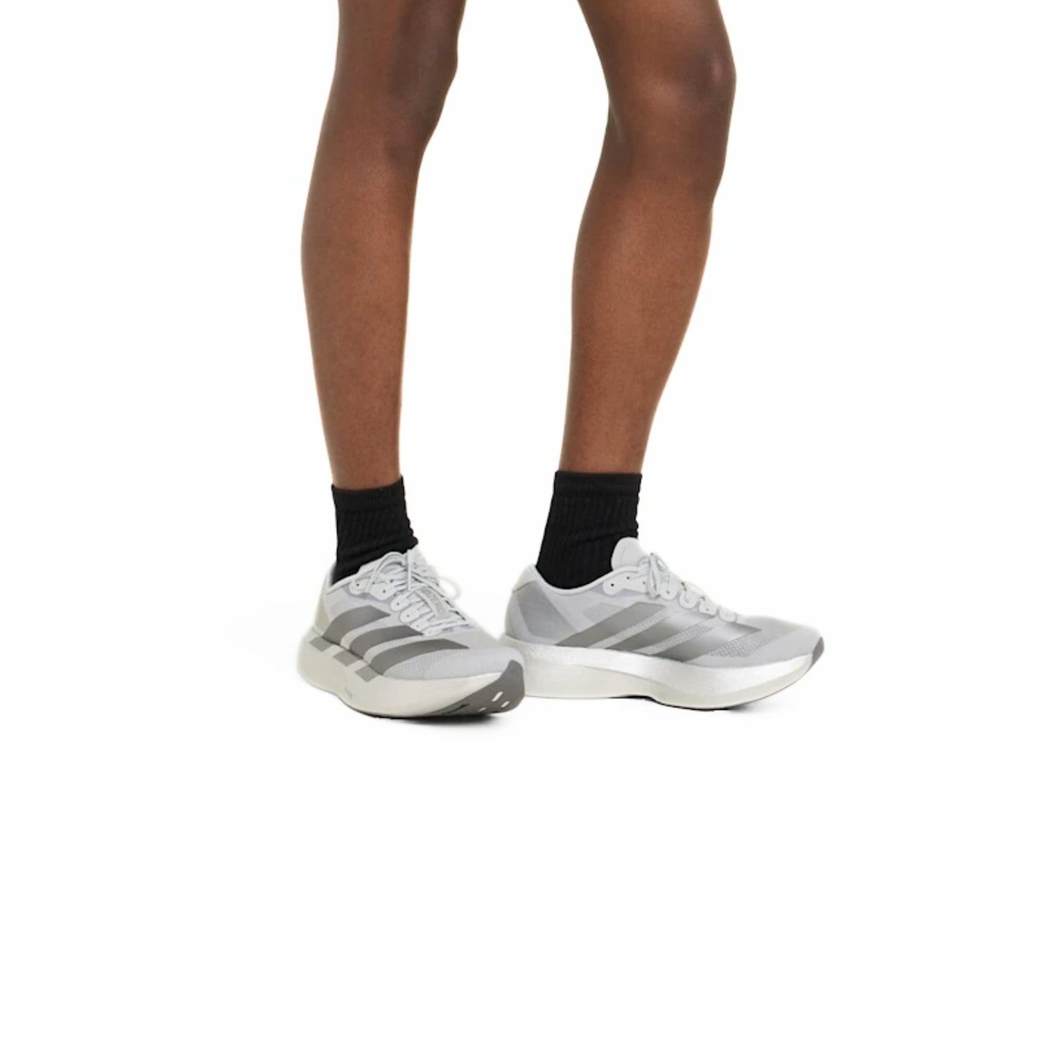 Adidas Adizero EVO SL Silver Metallic – Lightweight Running Sneakers - Cloud Tread