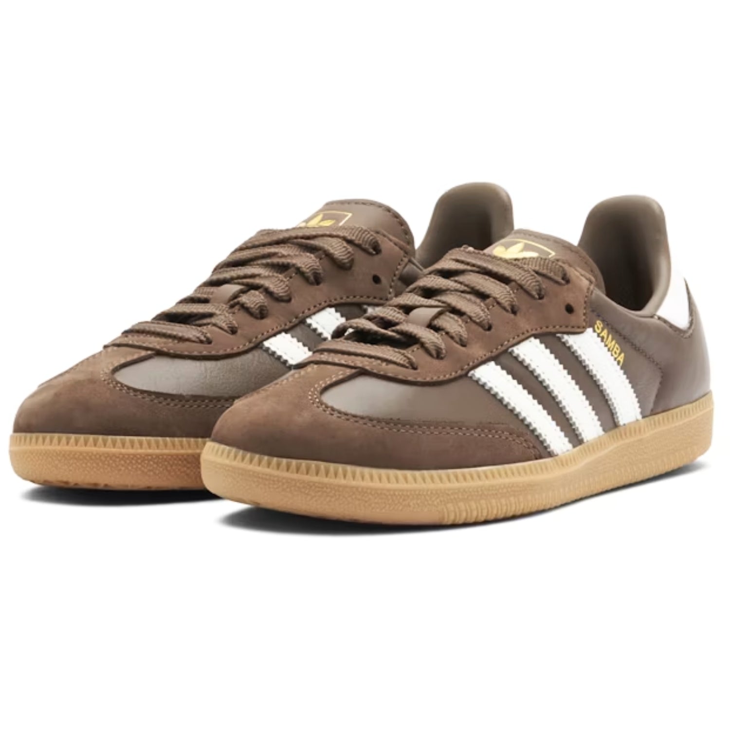 Adidas Samba OG Low - Top Leather Sneakers – White & Gum - Cloud Tread