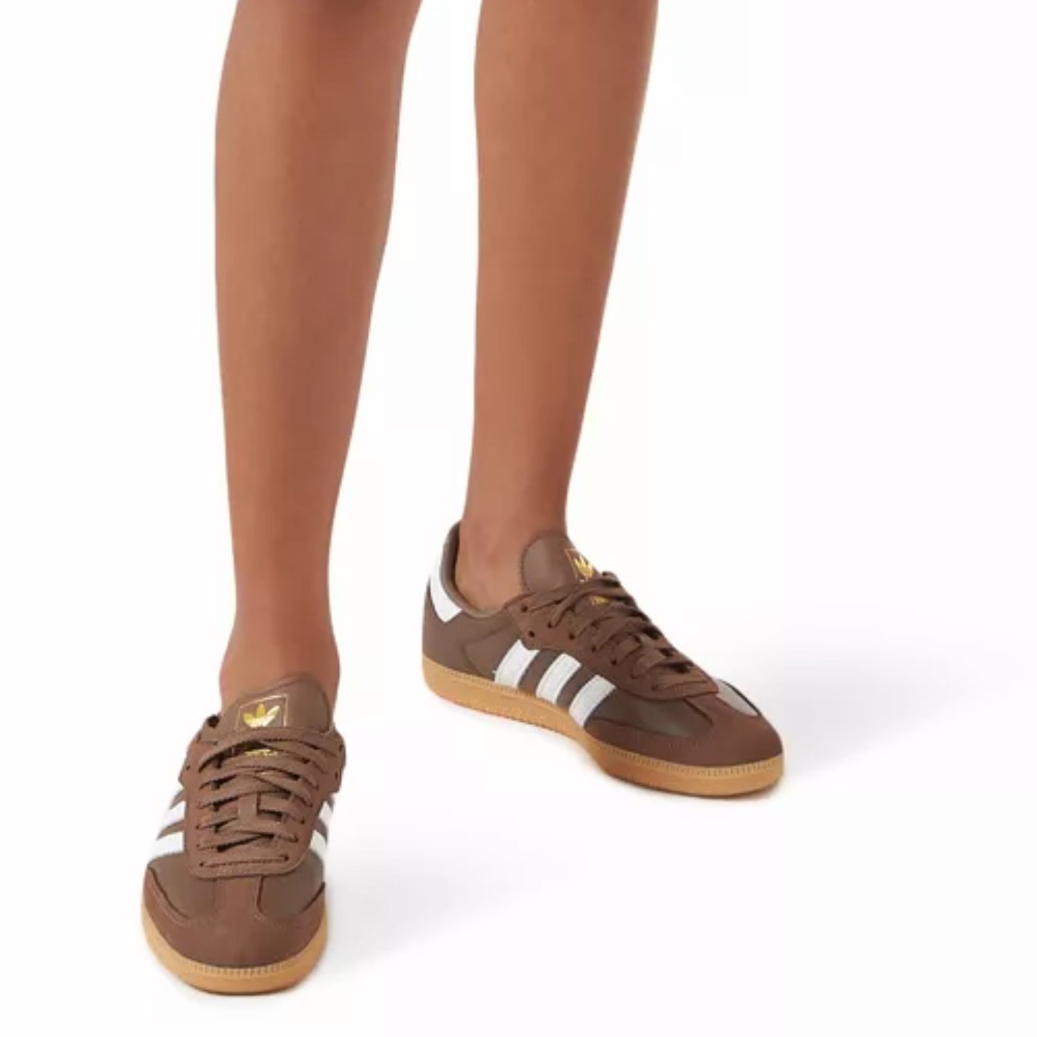 Adidas Samba OG Low - Top Leather Sneakers – White & Gum - Cloud Tread