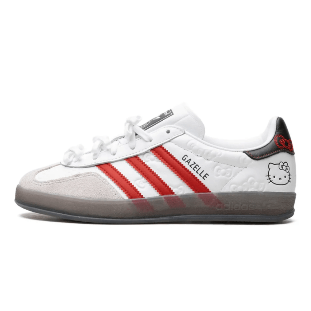 Adidas x Hello Kitty Gazelle Indoor "50th Anniversary" - Cloud Treadadidas gazelle 2025 hello kitty dubaiadidas gazelle indoor pink dubai