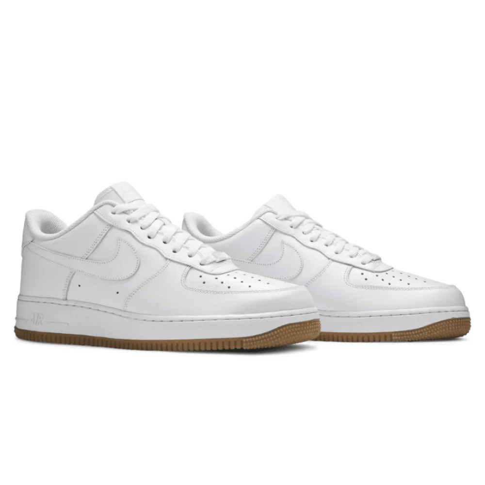 Air Force 1 07 White Gum Light Brown heel branding