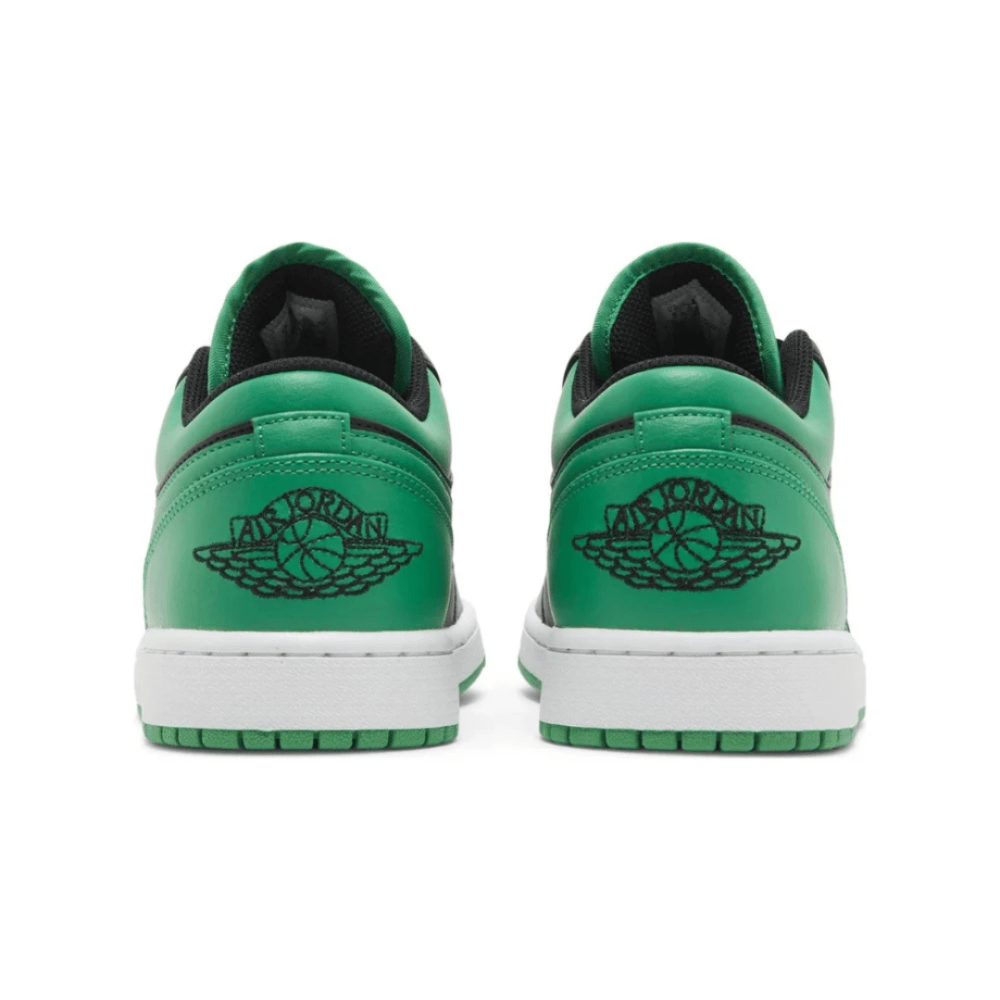Air Jordan 1 Low Black Lucky Green Heel Branding UAE