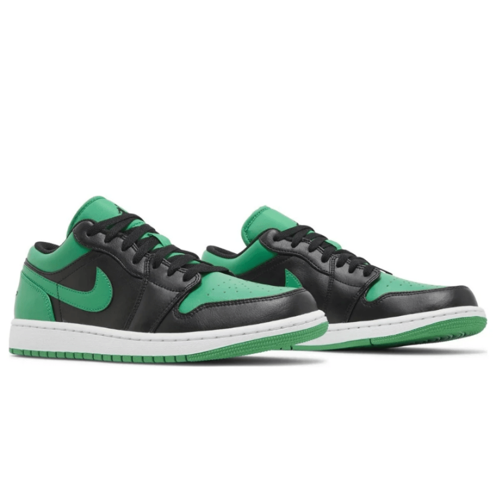 Air Jordan 1 Low Black Lucky Green On Feet UAE