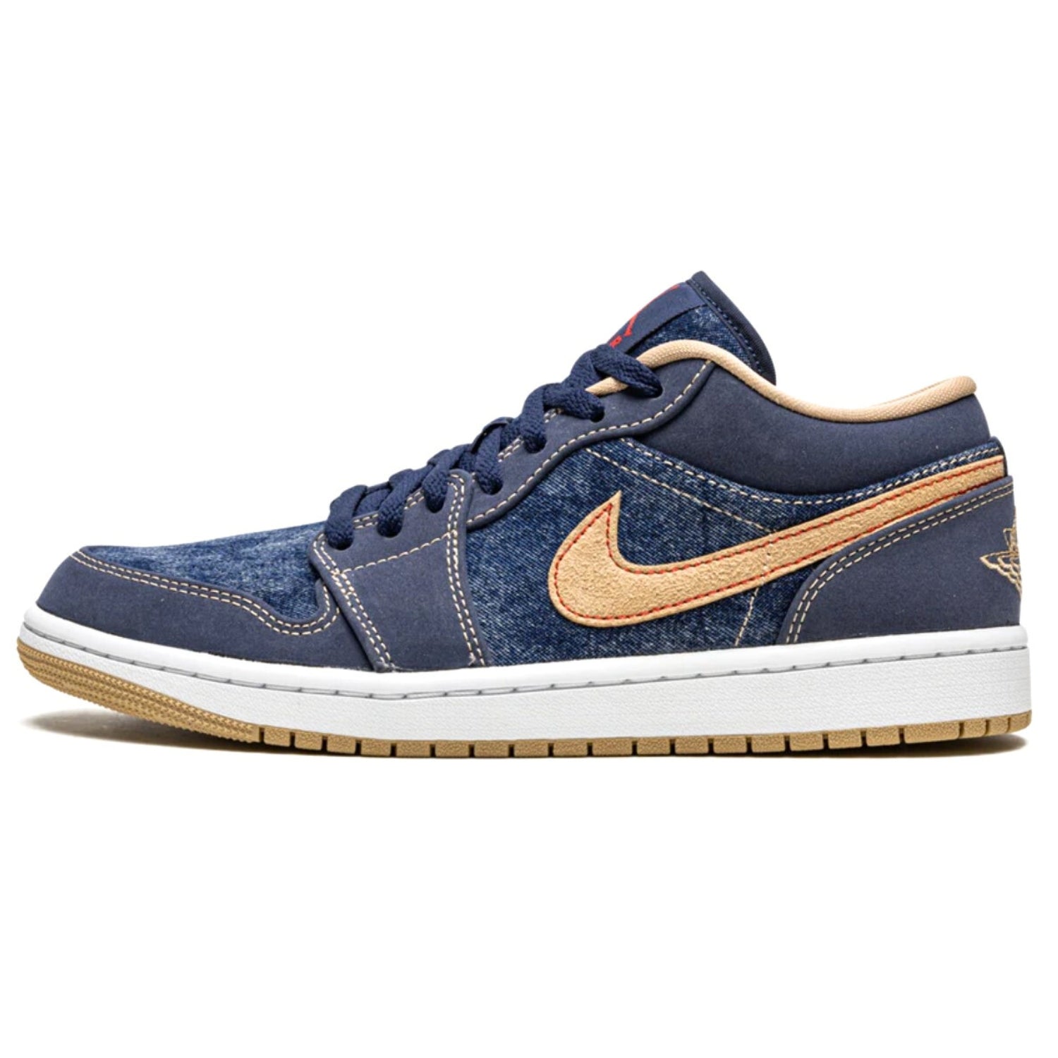 Air Jordan 1 Low SE Denim Shoes – Casual Lifestyle Sneakers for Men - Cloud Tread