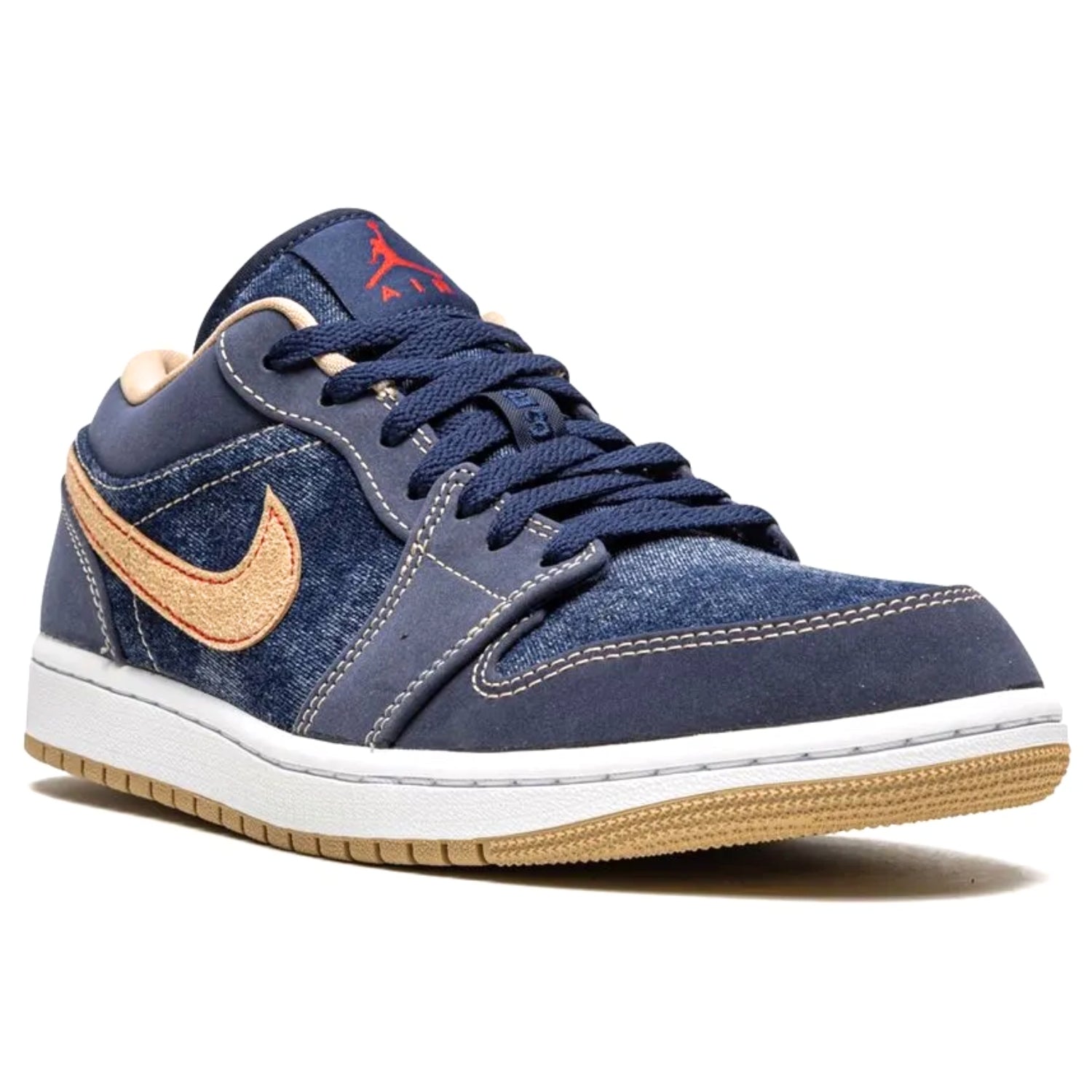 Air Jordan 1 Low SE Denim Shoes – Casual Lifestyle Sneakers for Men - Cloud Tread