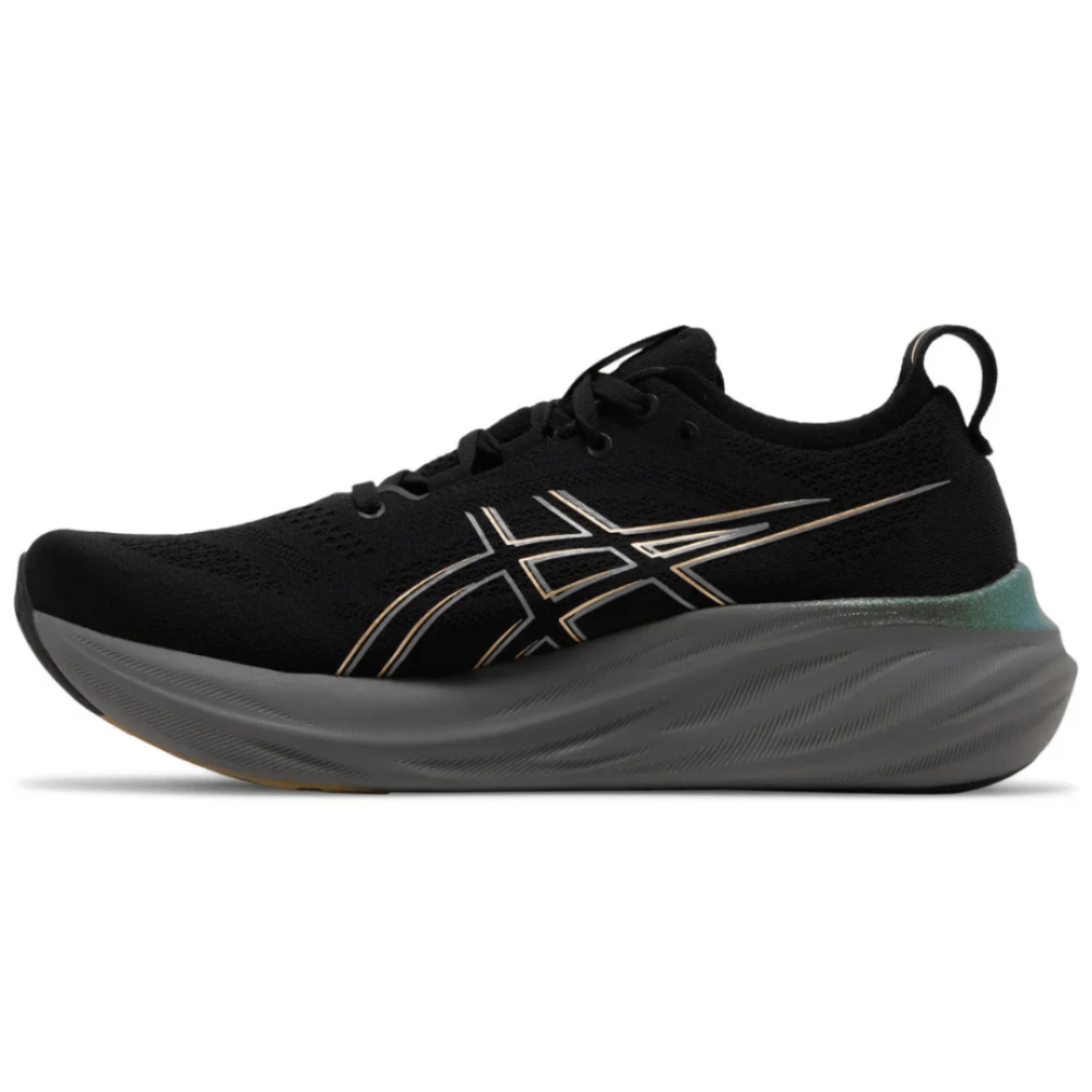 Asics Gel Nimbus 26 Platinum 'Black Champagne' - Cloud Treadasics black champagne dubaiasics gel nimbus 26 uae