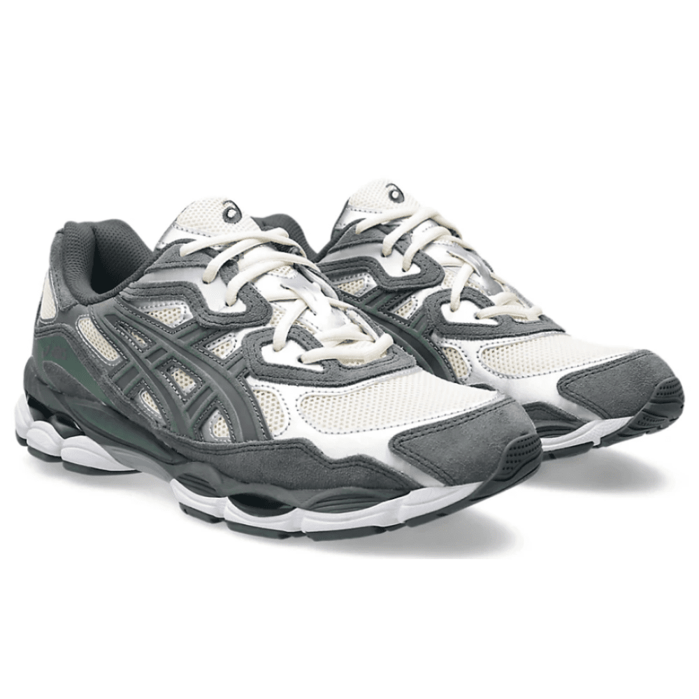 ASICS GEL-NYC Cream Steel Grey upper detail