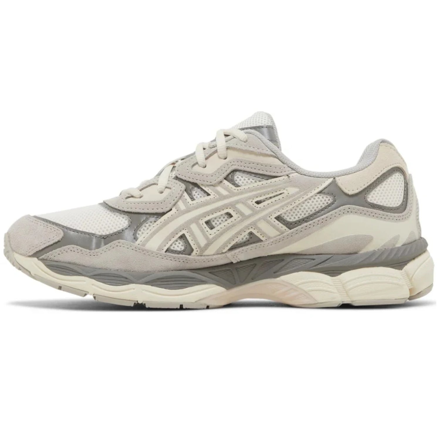 ASICS GEL - NYC – Sleek Cream & Grey Sneakers with Gel Cushioning - Cloud Tread