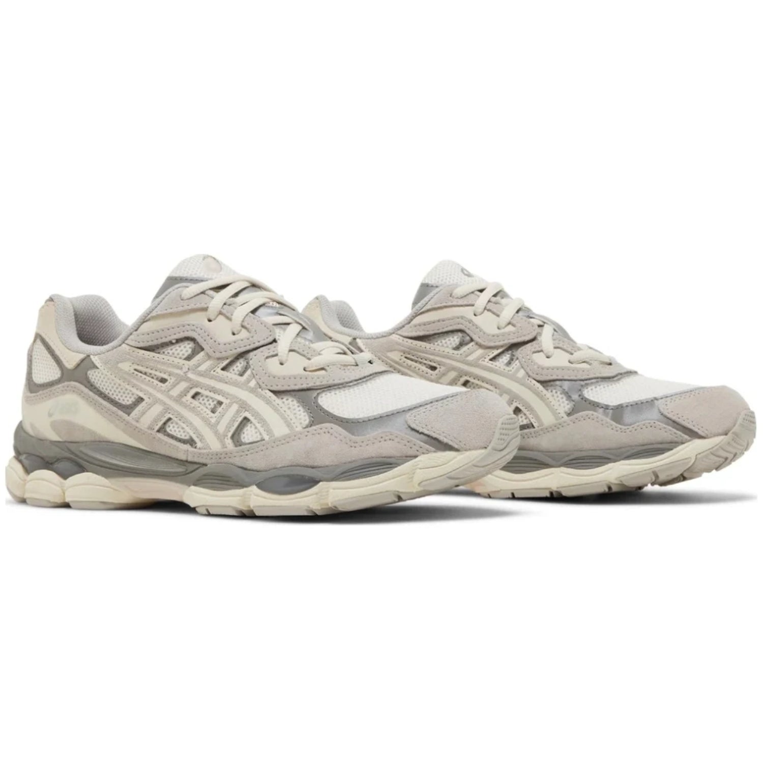 ASICS GEL - NYC – Sleek Cream & Grey Sneakers with Gel Cushioning - Cloud Tread