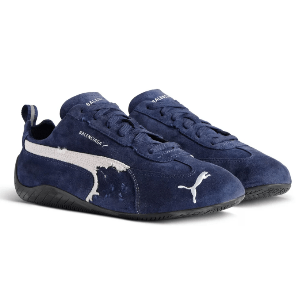 Balenciaga x Puma Speedcat Suede 'Navy White' - Cloud Treadbalenciaga puma collabbalenciaga puma speedcat navy white