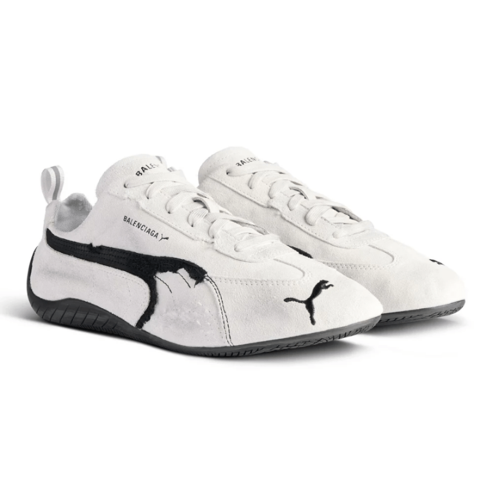 Balenciaga x Puma Speedcat Suede 'White Black' - Cloud Treadbalenciaga puma collaborationbalenciaga puma speedcat white black