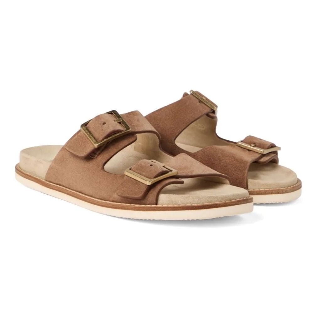 Brunello Cucinelli Brown Suede Slip - On Slides for Men - Cloud TreadMulesBrown suede slides menBrunello Cucinelli men’s slides