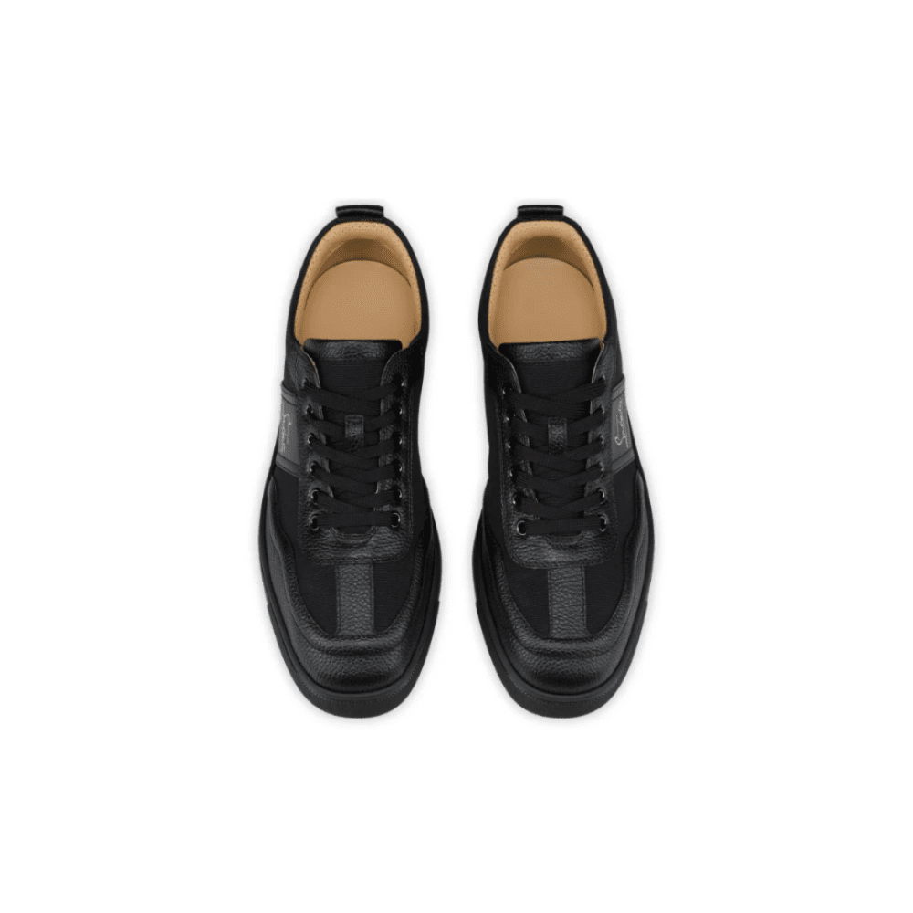 Christian Louboutin Retero Grained Calf Leather Black heel view