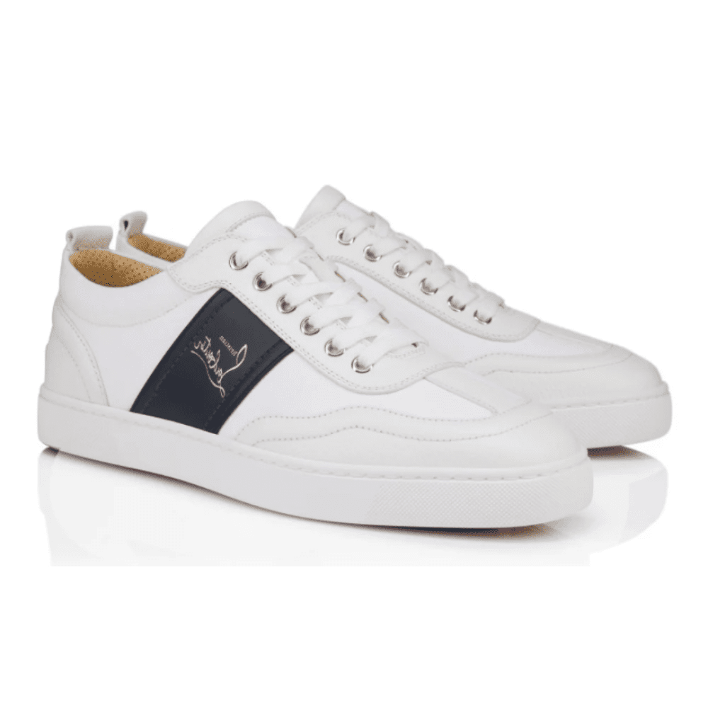 Christian Louboutin Retero Grained Calf Leather Marine on feet Dubai