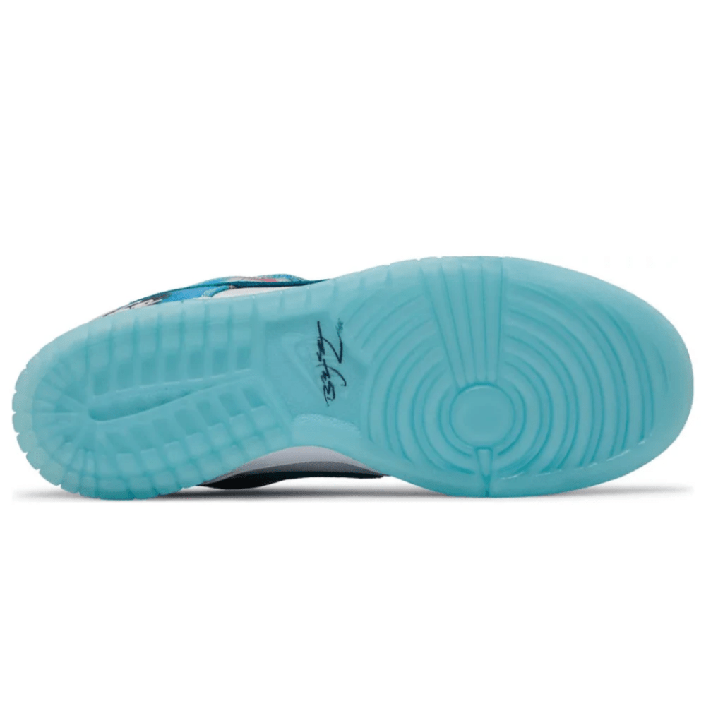 Outsole of CLOT x Nike Dunk Low SP 'Cork' with translucent traction pattern