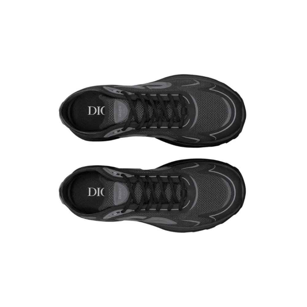 Dior B30 Countdown Tech Sneaker "Black Semi" on feet Dubai