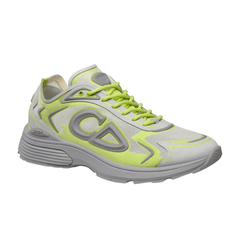 Dior B30 Countdown Tech Sneaker "Gray and Green" upper detail
