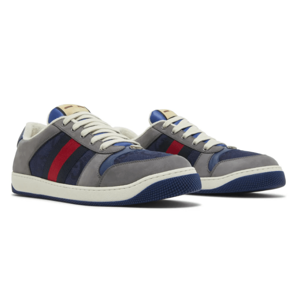 Gucci Gg Screener 'Grey Navy' - Cloud Treadbuy gucci gg screener dubaigucci 2025 sneakers dubai