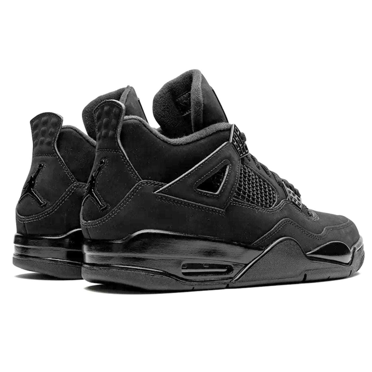 JORDAN Air 4 Retro Black Cat 2020 – All - Black Nubuck OG Sneakers - Cloud Tread