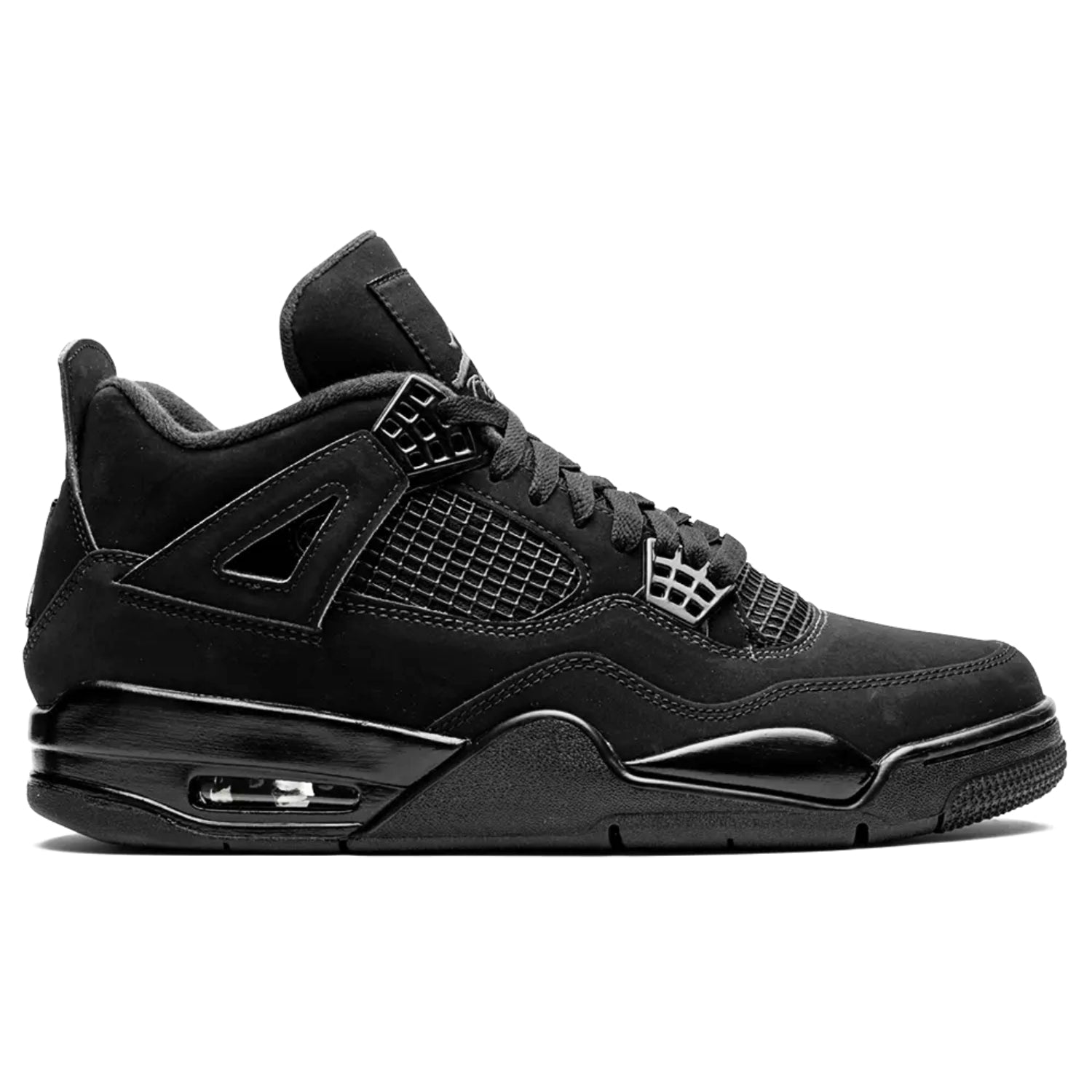 JORDAN Air 4 Retro Black Cat 2020 – All - Black Nubuck OG Sneakers - Cloud Tread