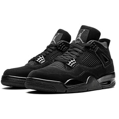 JORDAN Air 4 Retro Black Cat 2020 – All - Black Nubuck OG Sneakers - Cloud Tread