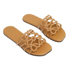 Loewe Petal Anagram Slides in Camel Brown Calfskin - Cloud TreadLadies SandalsLifestyle Sneakers UAEluxury sneakers dubai