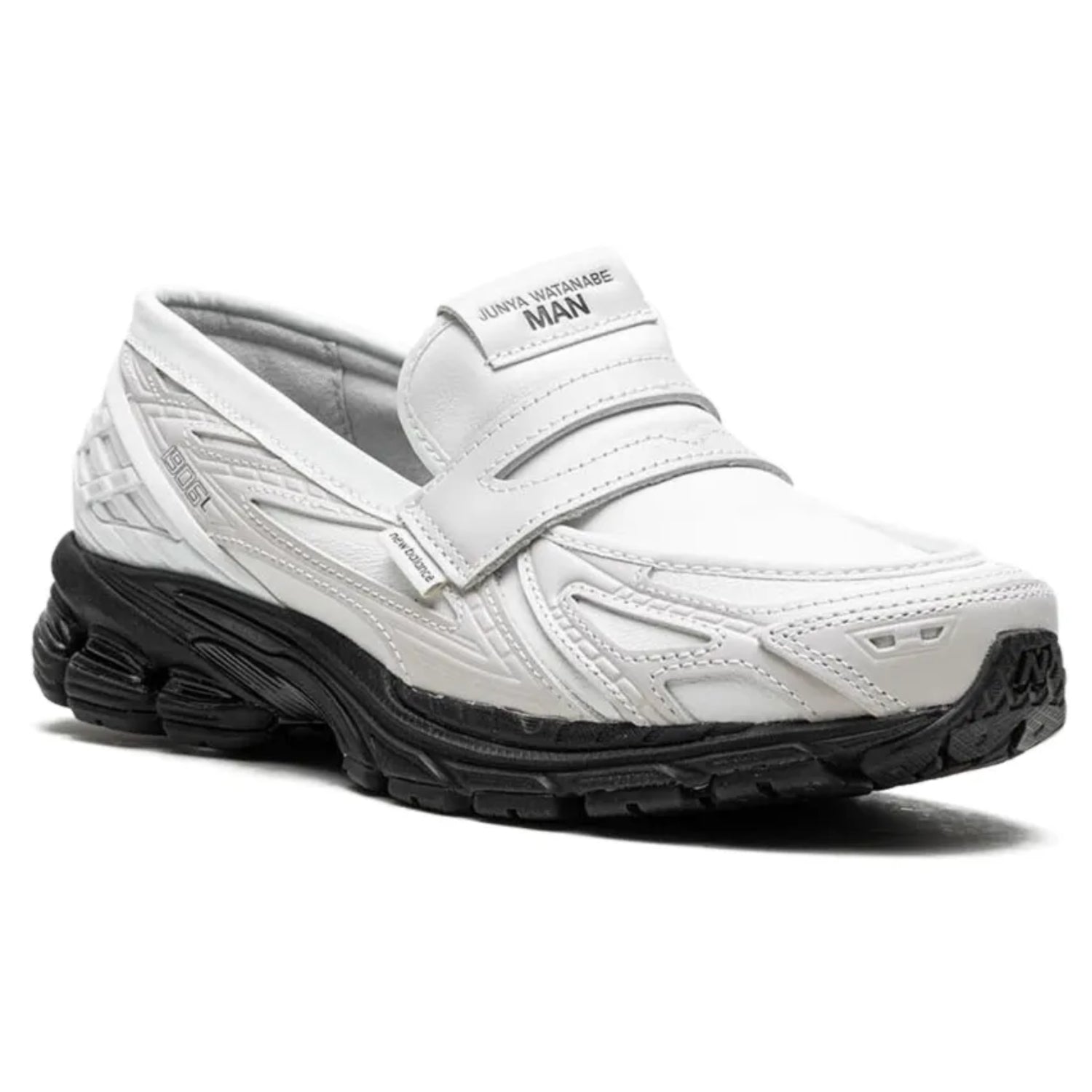 New Balance 1906 Junya Watanabe MAN Loafers – White | Calf Leather Penny Loafers with Chunky Sole - Cloud Tread