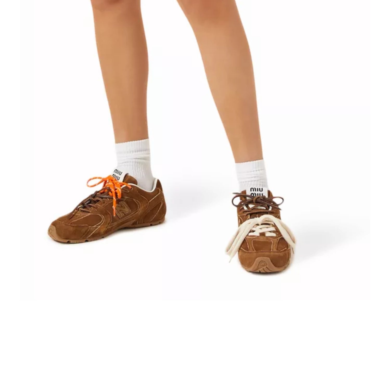 New Balance 530 SL x Miu Miu ‘Cinnamon Suede’ Sneakers - Cloud Tread